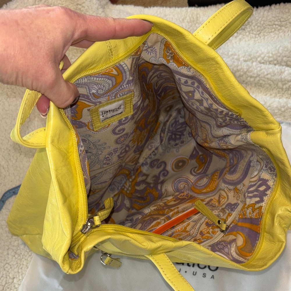 Latico Canary Yellow Leather Tote - Picture 8 of 9